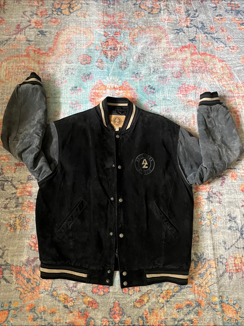 Vintage Limited Edition Arizona Jean Company Black Varsity Jacket